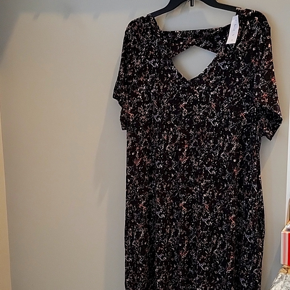 BLACK PRINT MAXI DRESS BY LIVI